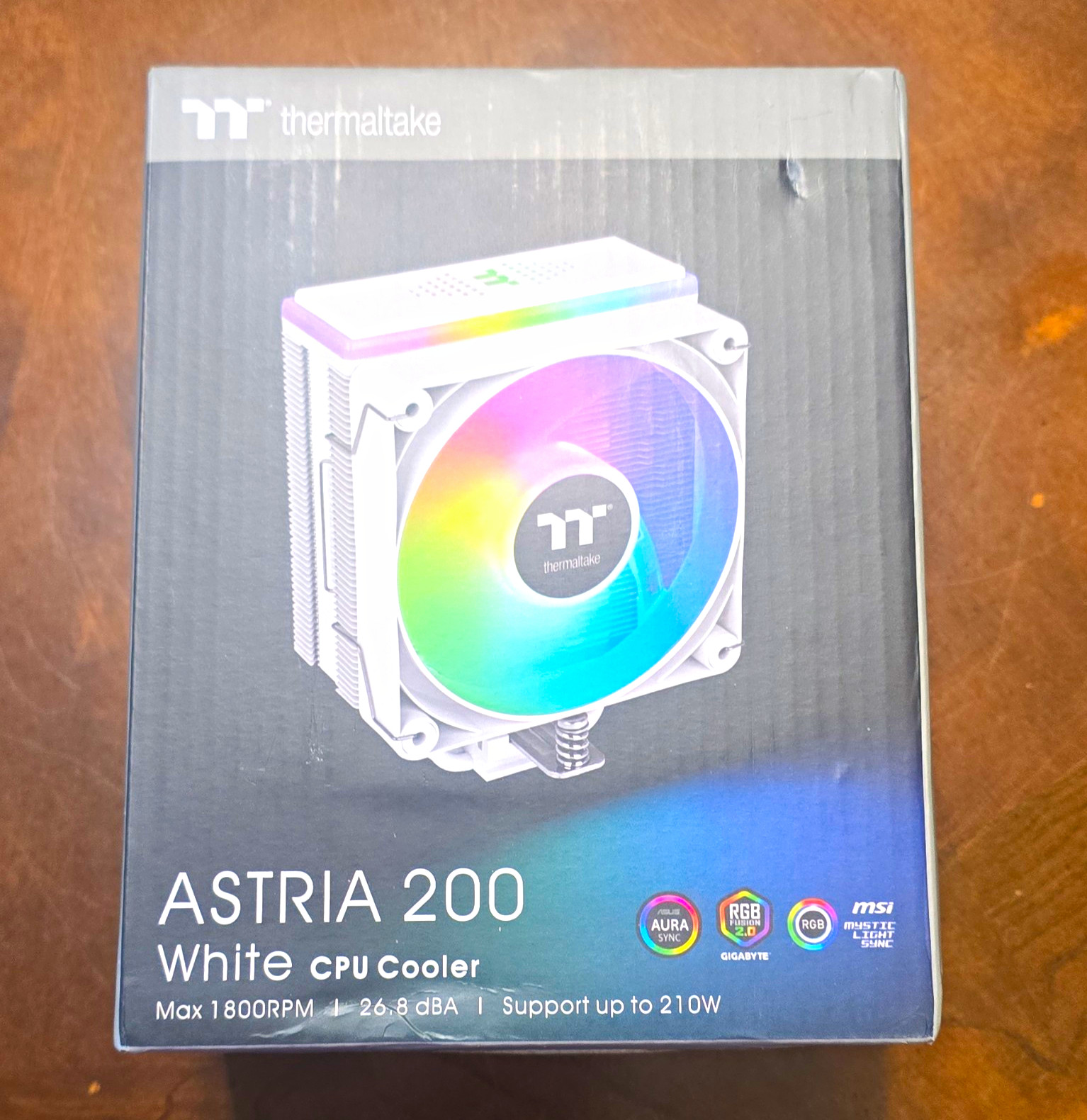 Thermaltake Astria 200 White 120mm ARGB CPU Cooler 1800RPM 4-Pin