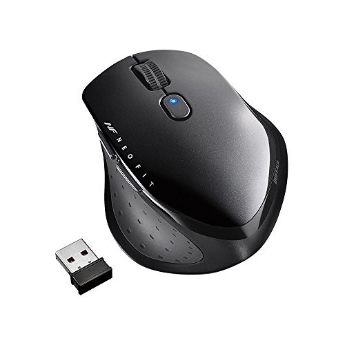 Buffalo BUFFALO Wireless BlueLED 5-Button Neo Fit Mouse Small Black