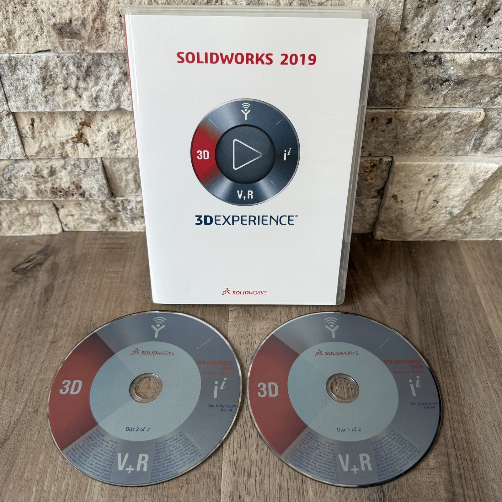 SOLIDWORKS 2019 3D Experience 2 Discs NO SERIAL/CD KEY