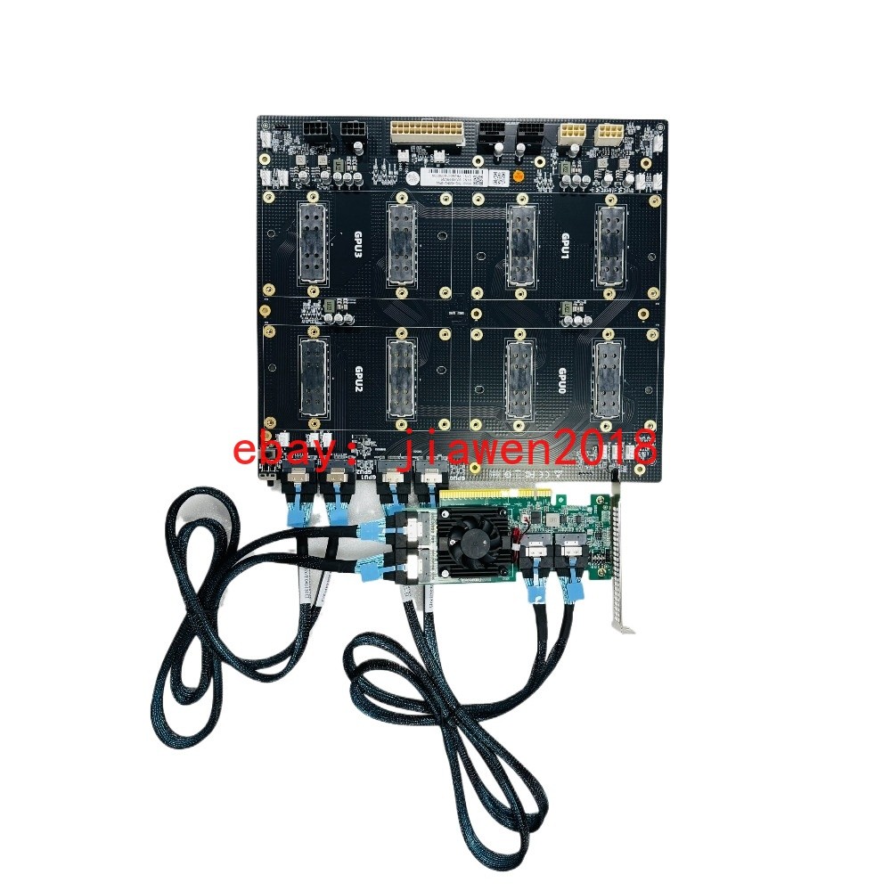 PLX8749 + NVIDIA V100 SXM2 300G NVlink interconnect Dual Card 4*SXM2 Adapter