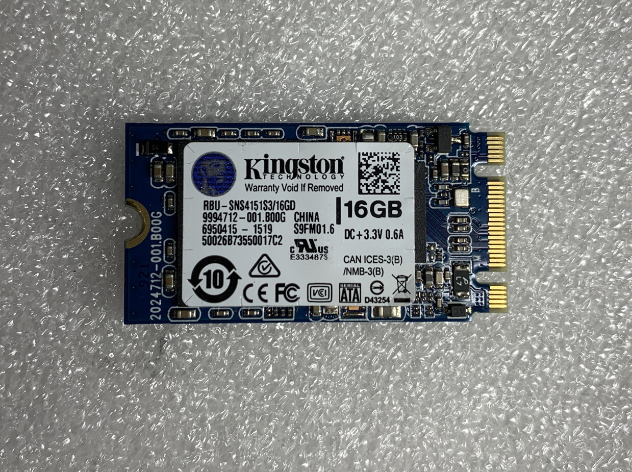 Kingston RBU-SNS4151S3/16GD 16GB Solid State SSD Hard Drive