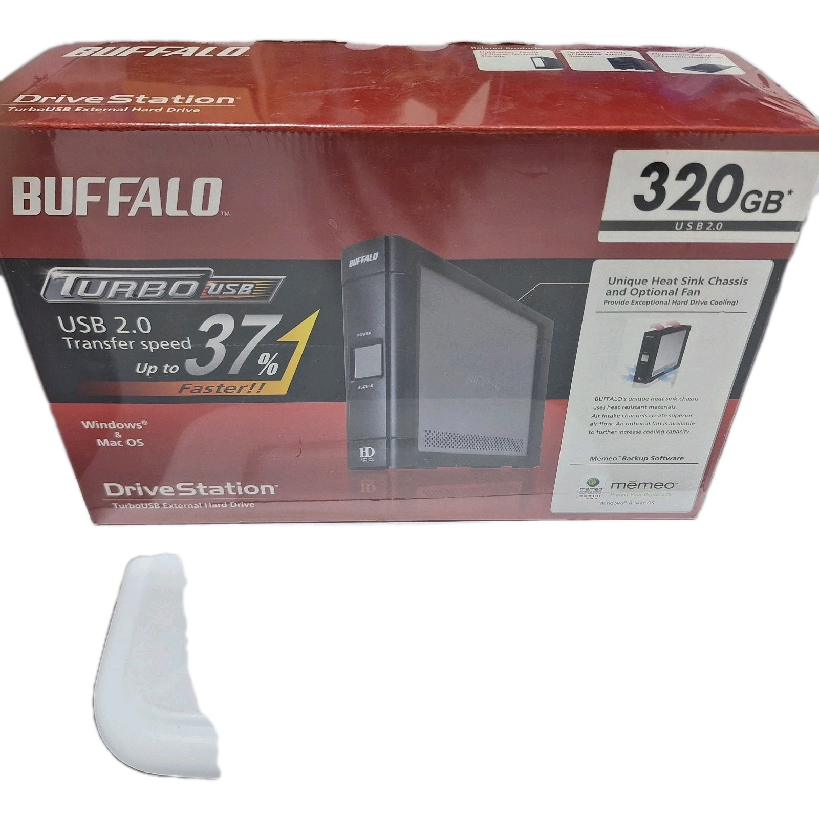 Buffalo 320GB External Hard Drive 2.0 USB HD-HB320U2 New