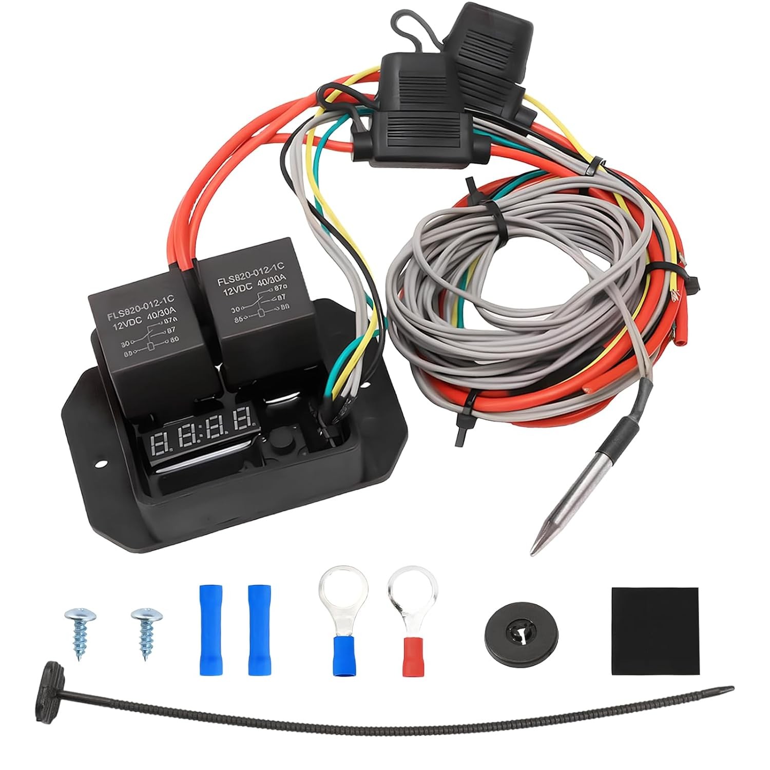 Electric Radiator Fan Controller 12V/24V Adjustable Temperature