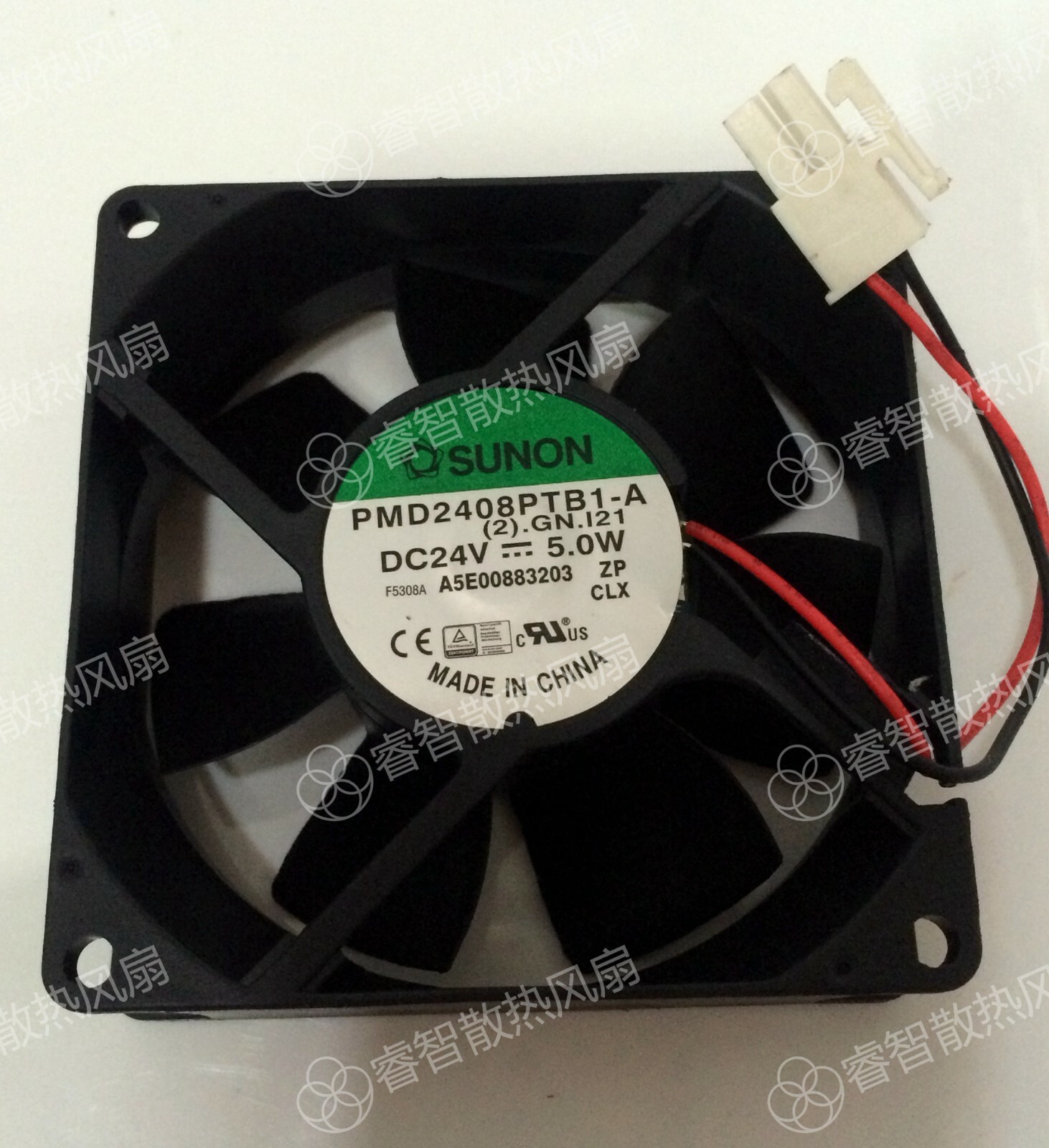 Sunon PMD2408PTB1-A DC24V 5W 80x80x25mm 2-Pin Case/CPU Cooling Fan
