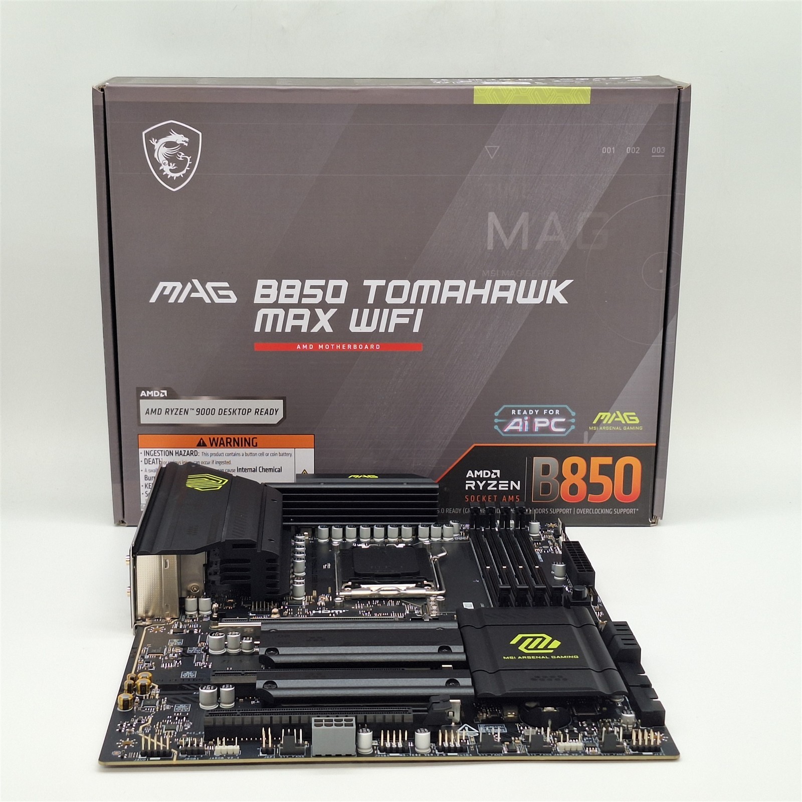 MSI MAG B850 Tomahawk MAX WiFi Motherboard, ATX, DDR5