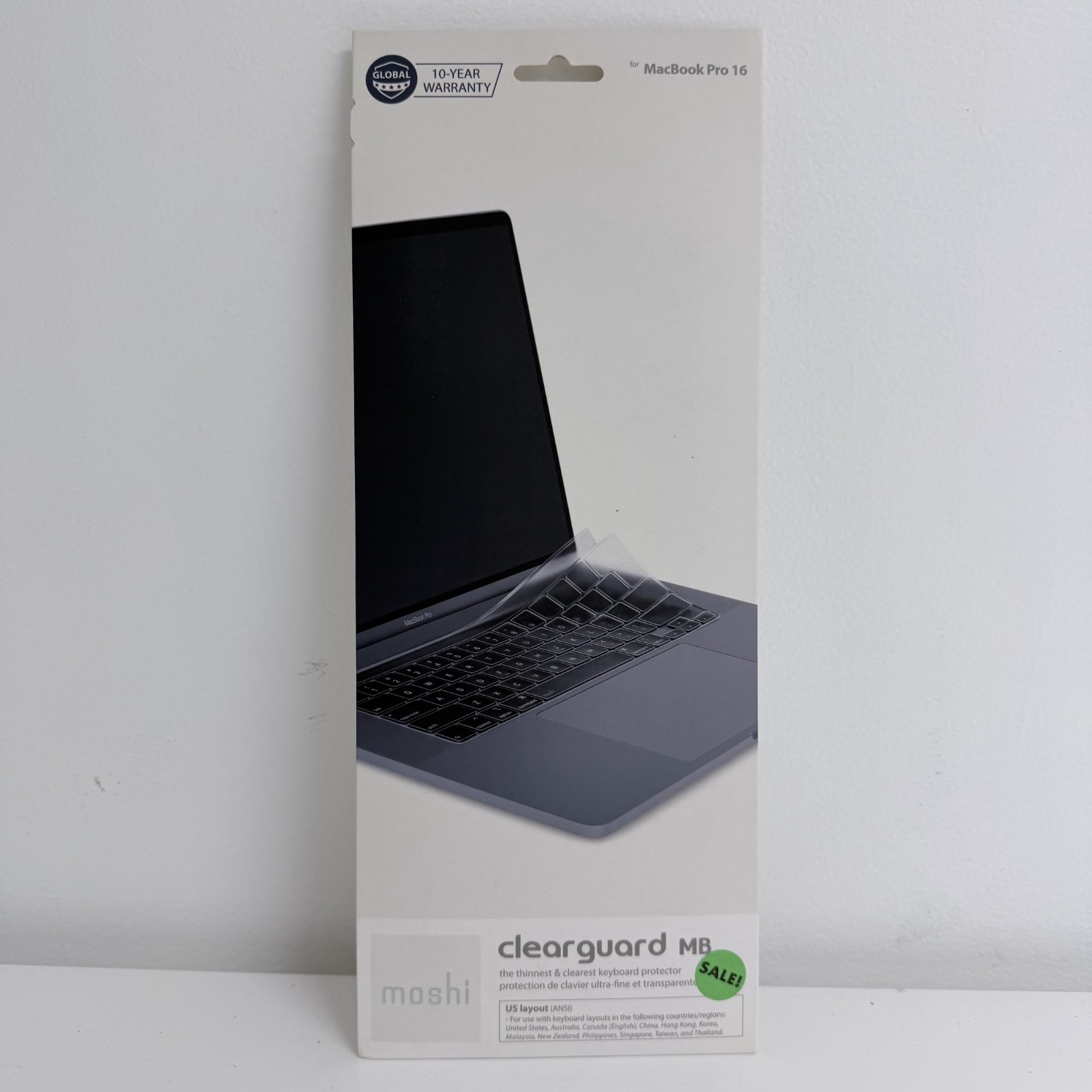 New Moshi Clearguard MB for 2019 MacBook Pro 16" 99MO021924 Clear Keyboard Cover