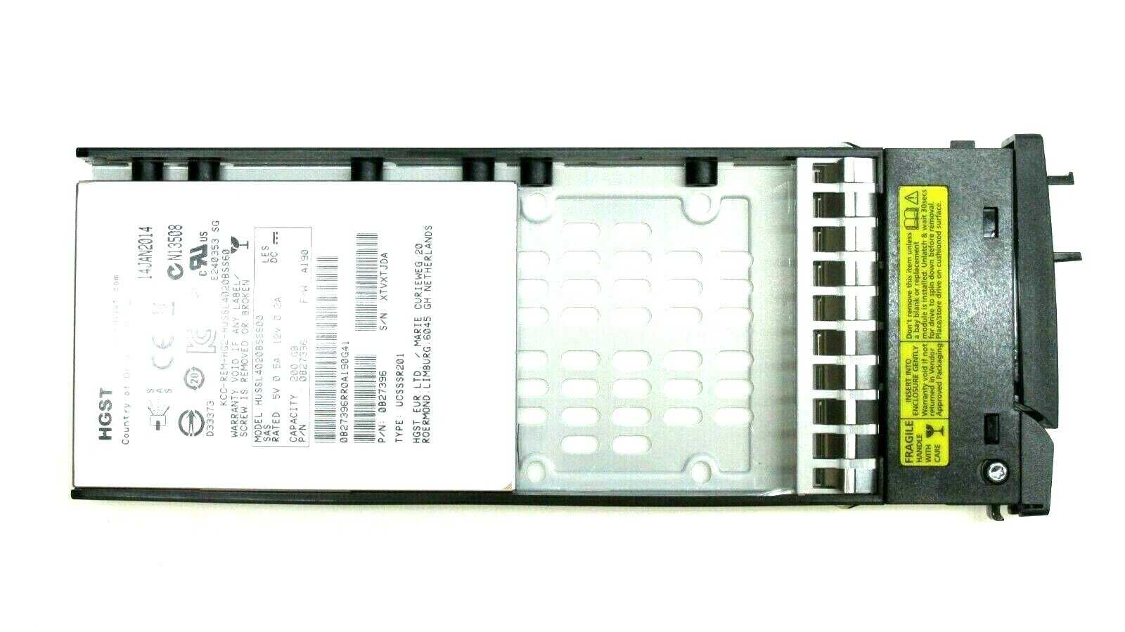 Dell OEM 200GB SAS Harddrive w/ Tray COMPELLENT Xyratex 0983325-03 IVB02 