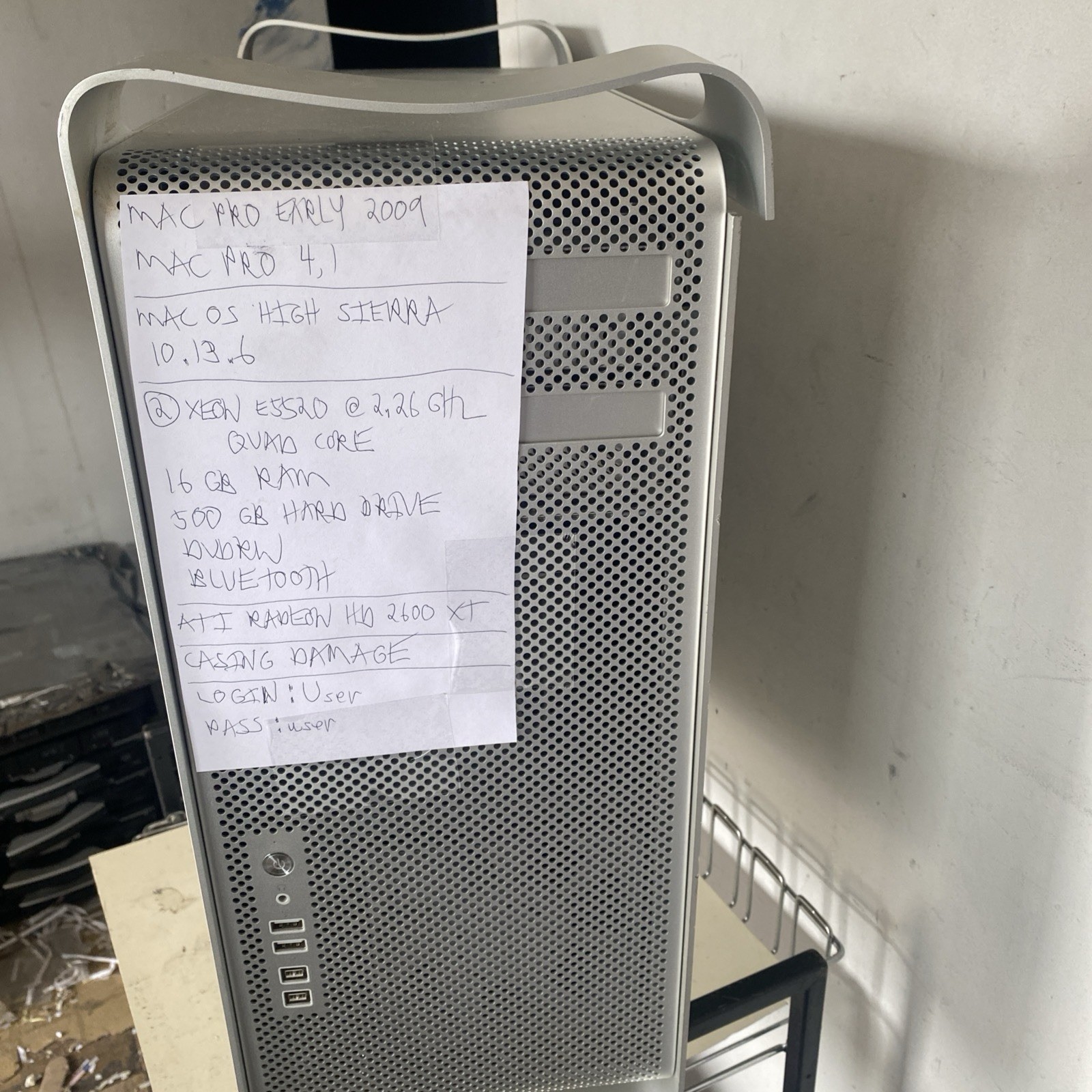 Apple A1289 Mac Pro Early 2009 Xeon E5520 @ 2.26GHz (2 X 4C) 16GB 500GB ATI 2600