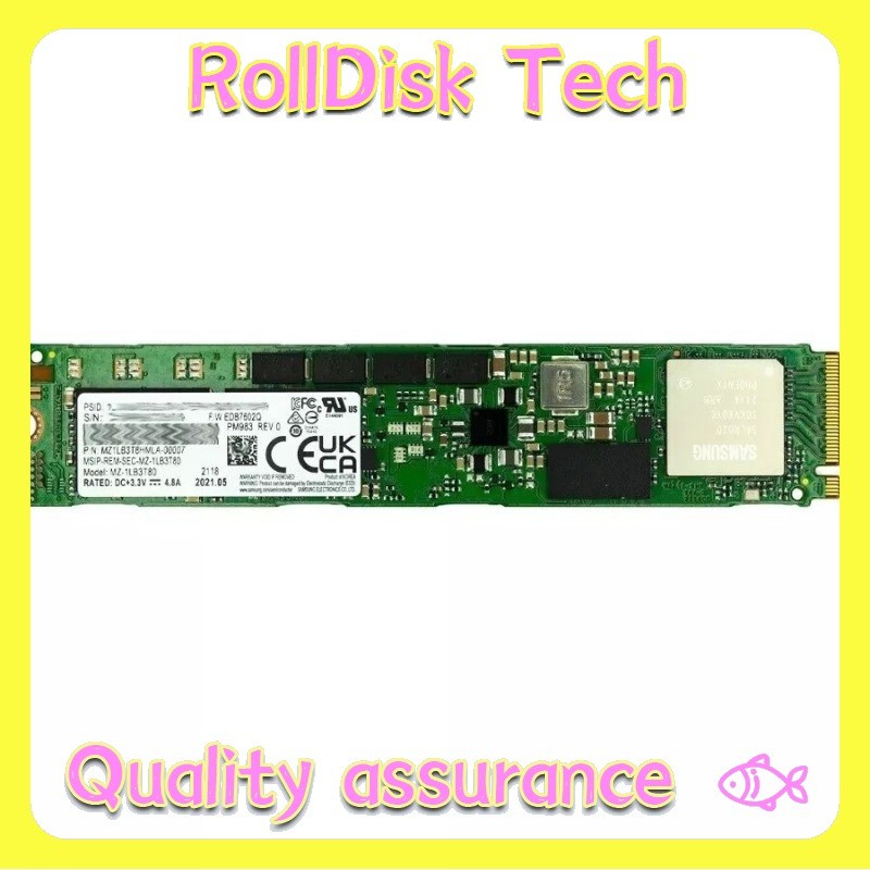 Used Samsung PM983 3.84TB MZ-1LB3T80 MZ1LB3T8HMLA-00007 NVMe M.2 PCIe SSD 22110