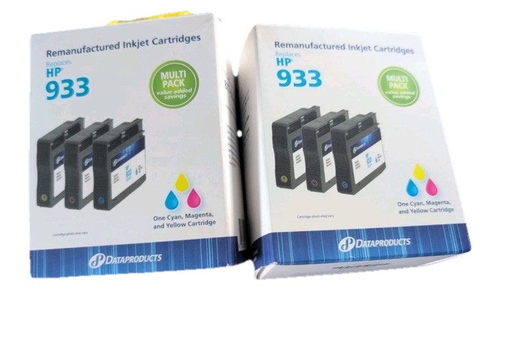 Dataproducts Ink Compatible With HP 933 Cyan, Magenta And Yellow 2 Packs Sealed 