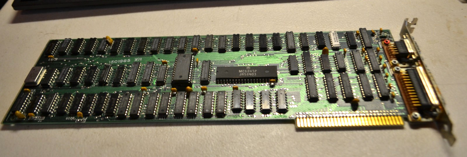 IBM Monochrome Parallel Card 1501985XM 8-Bit ISA MDA Video Adapter
