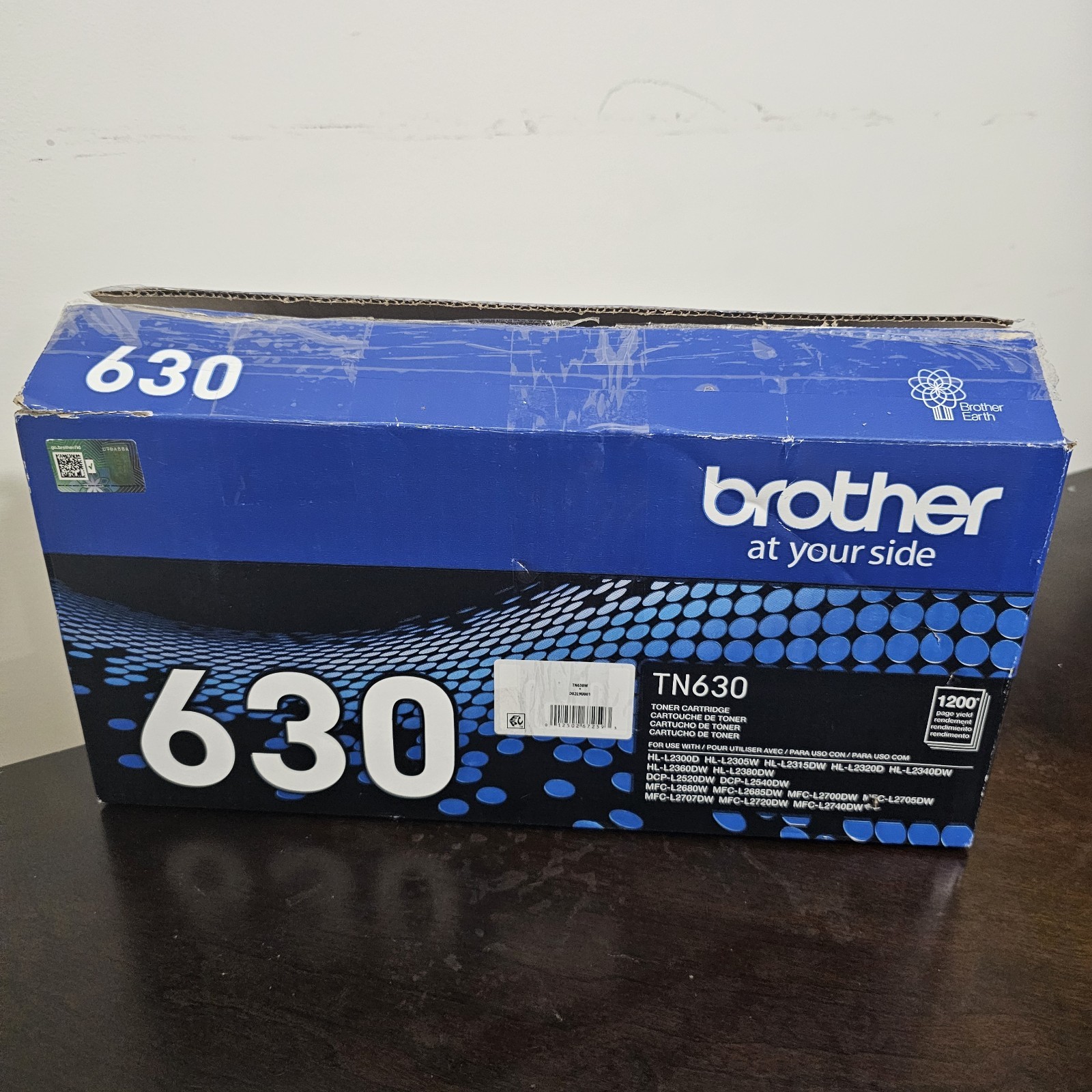 Brother TN630 Genuine Black Toner Cartridge OEM Original TN 630 Open Box See Pic