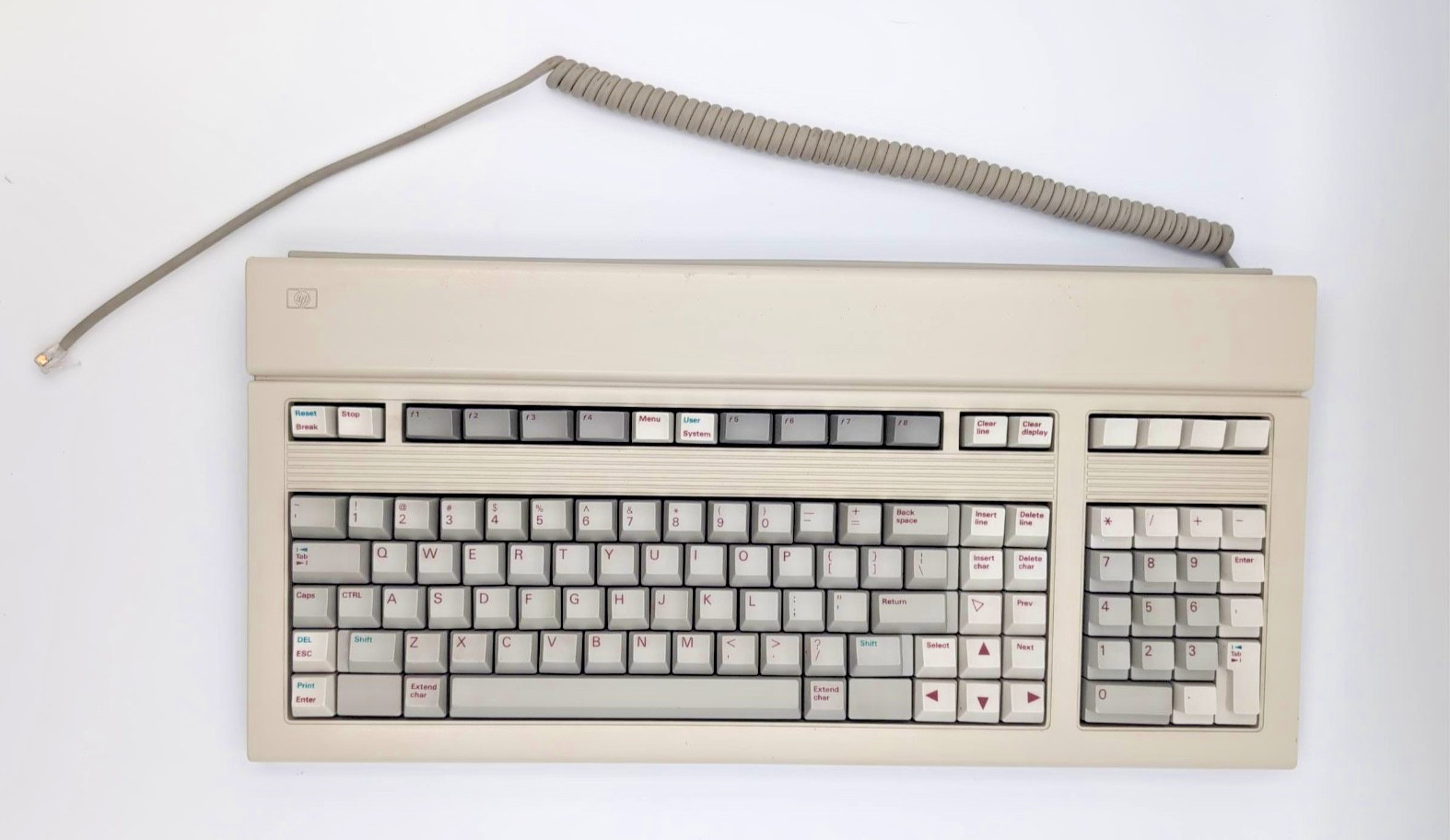 HP 46010A Vintage Terminal Style Keyboard 1984 Hewlett Packard 1980s Untested