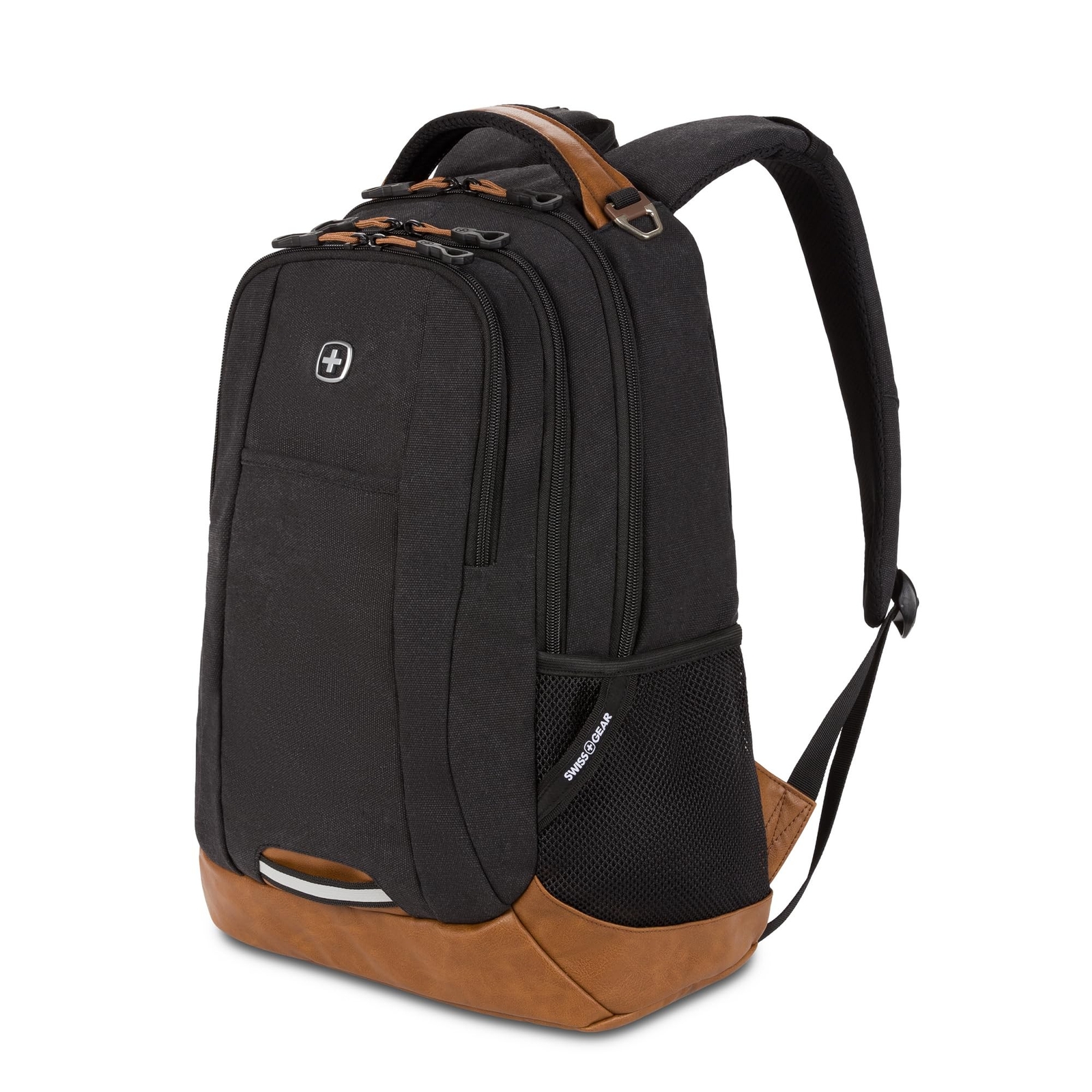 SwissGear 5505 Cecil 16” Laptop Backpack Black Canvas/Brown – Daily 