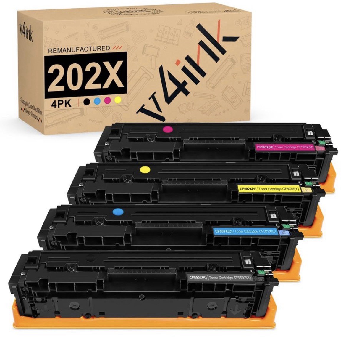 206X Toner Cartridges 4 Pack High Yield Compatible Replacement for 206A 206X ...