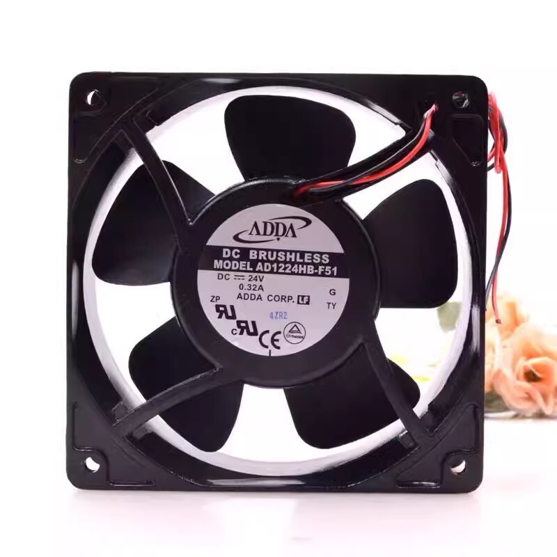ADDA AD1224HB-F51 12038 DC24V 0.32A 12CM 2-Wire Server Cooling Fan