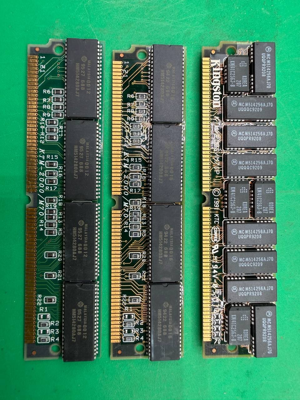 Lot of 3 Vintage Kingston KTM-2000/M70 SIMM RAM Memory Modules Motorola EN