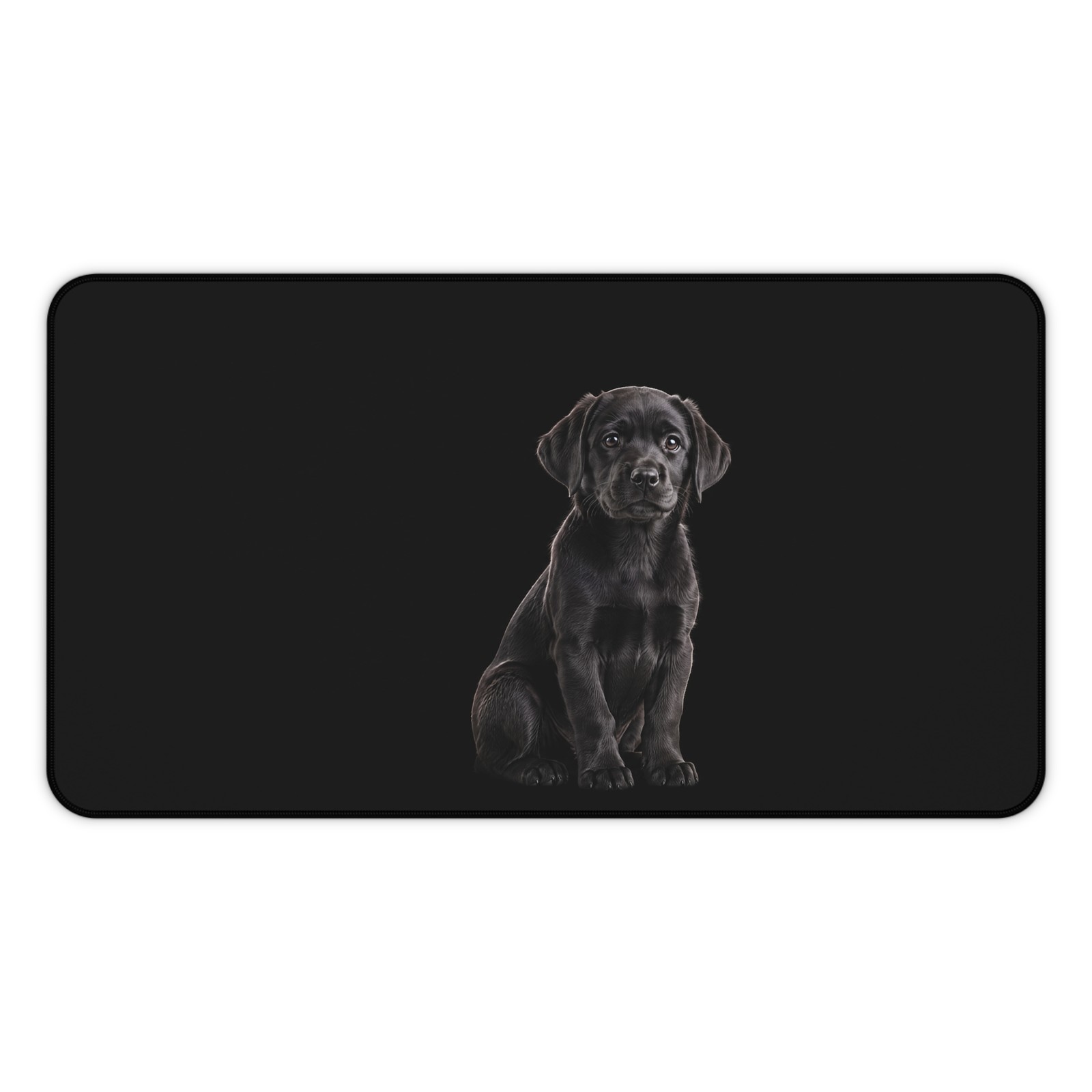 Black Labrador Puppy Desk Mat Cute Puppy Mouse Pad for Dog Lovers