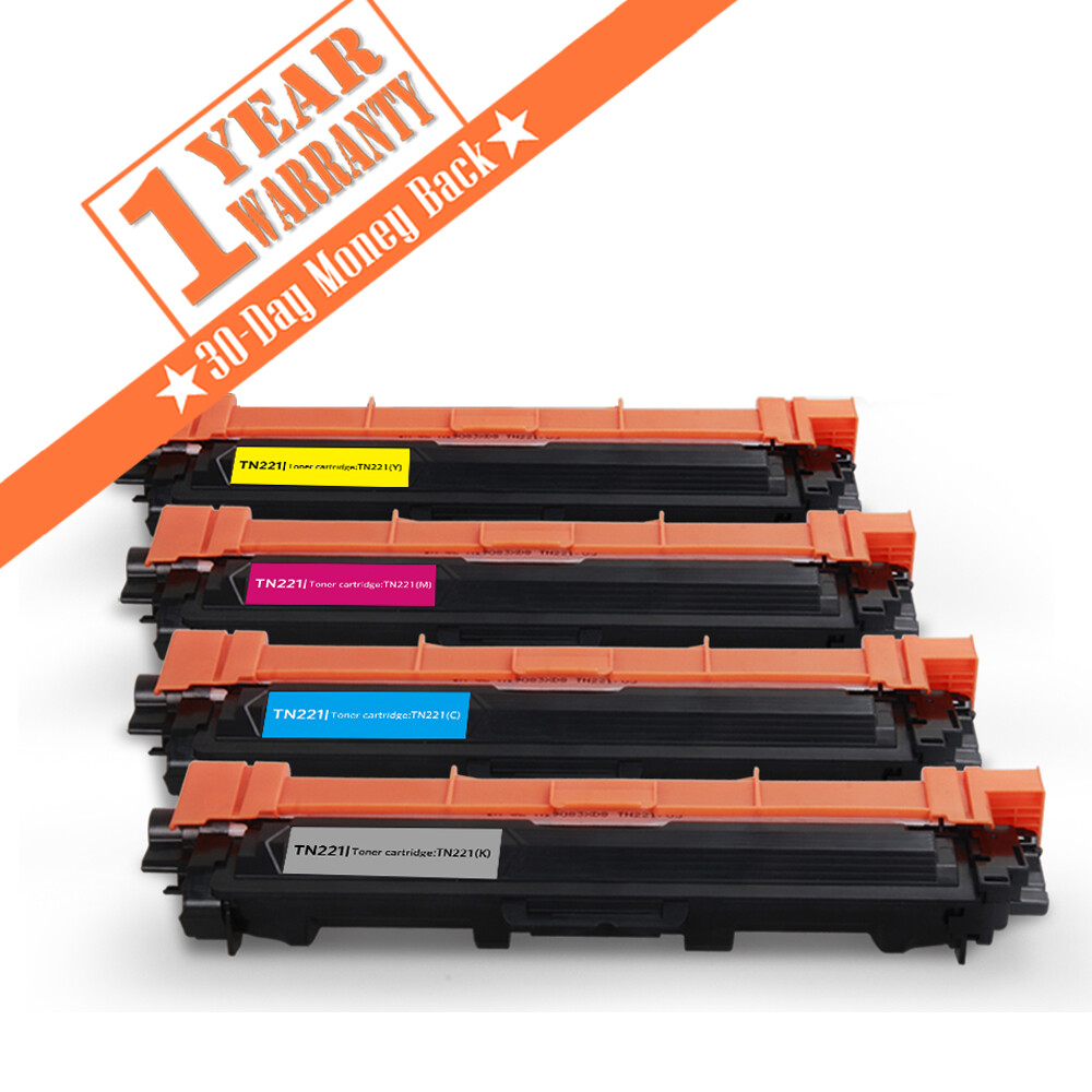 4x TN221 TN225 High Yield Toner Cartridge for Brother MFC-9130CW 9330CDW 9340CDW