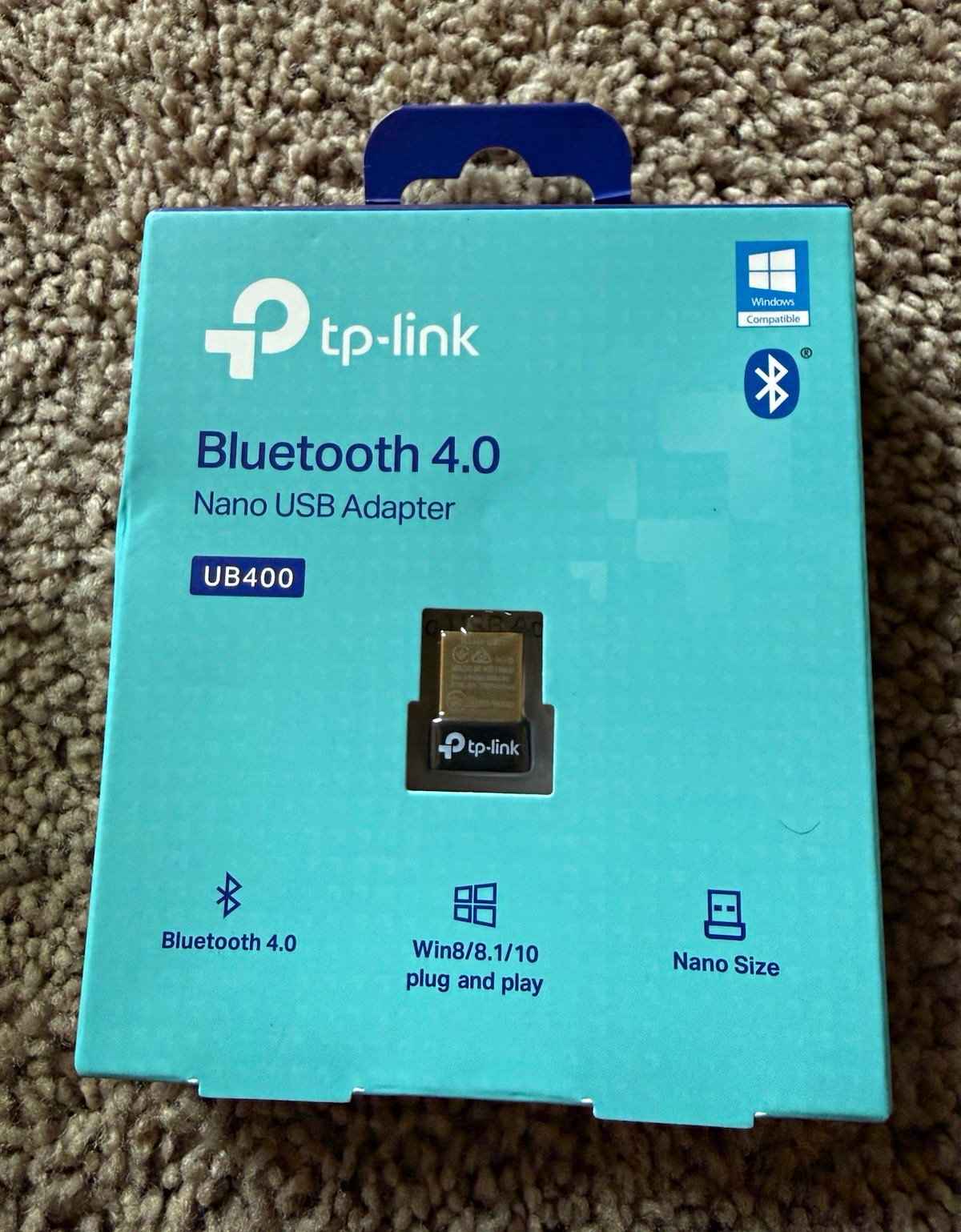 TP-LINK UB400 Bluetooth 4.0 Nano USB 2.0 Adapter Plug & Play for PC