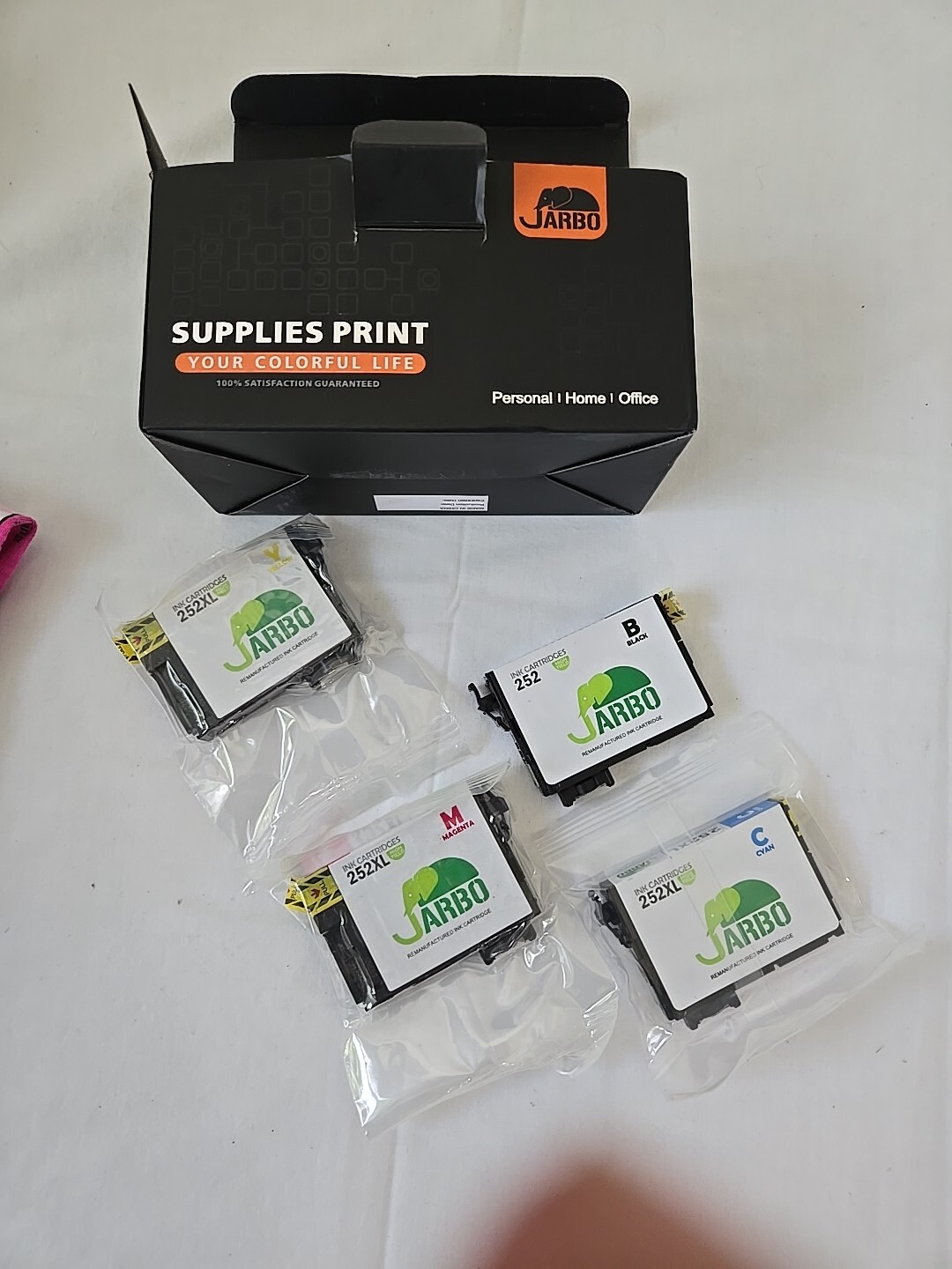 4 Pack ink 252XL/252 B-C-M-Y open box Jarbo Ink Cartridges