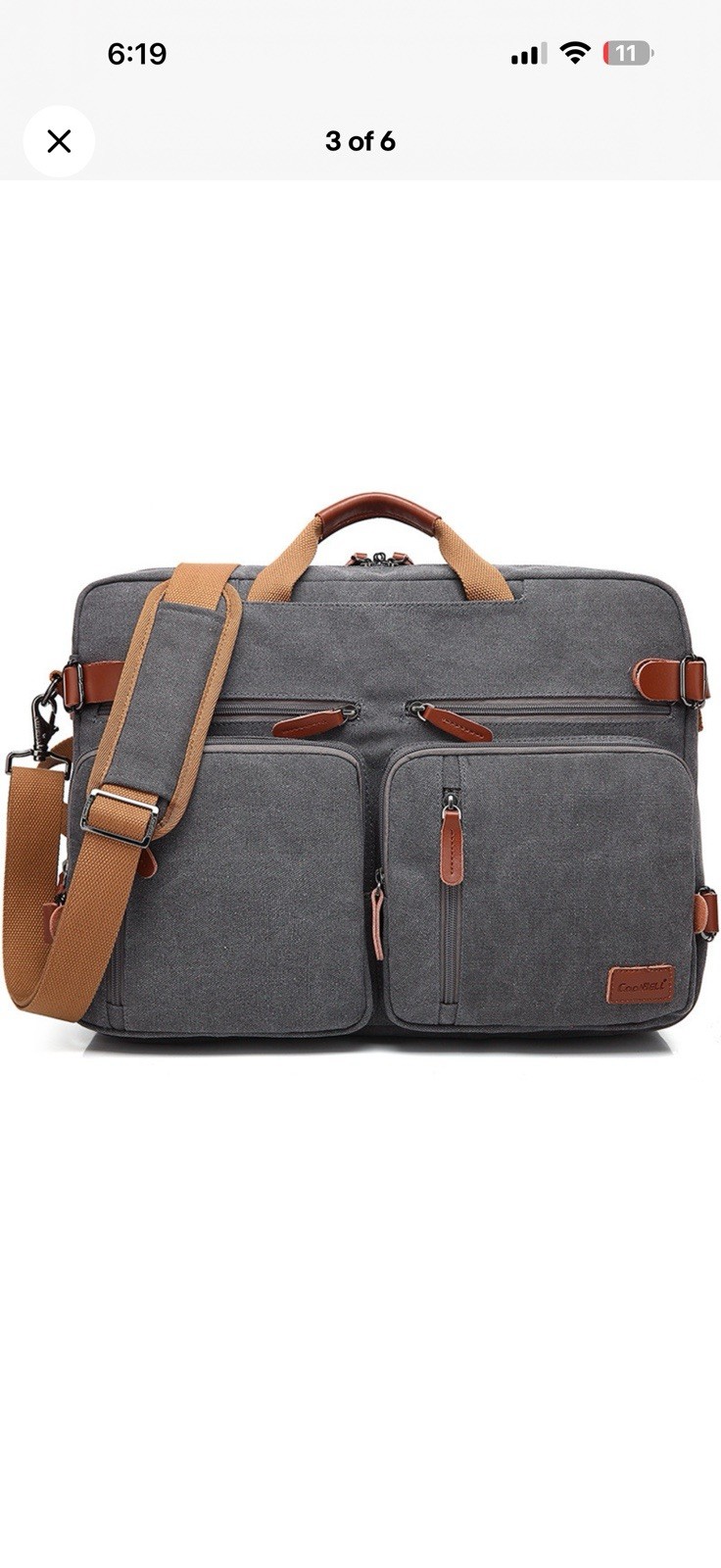 COOLBELL - Laptop Bag Convertible Backpack NEW