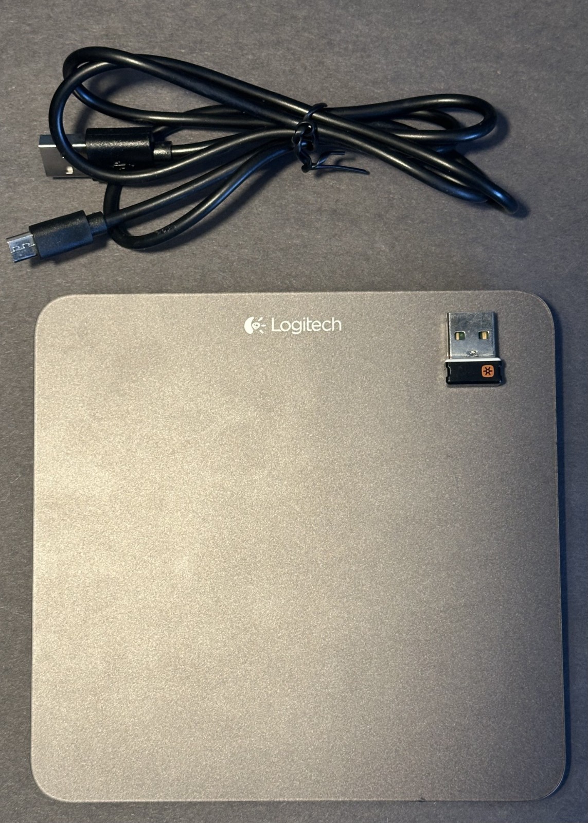 Logitech Touchpad T650 Wireless Rechargeable Mouse, Dongle, & USB Cable - Tested