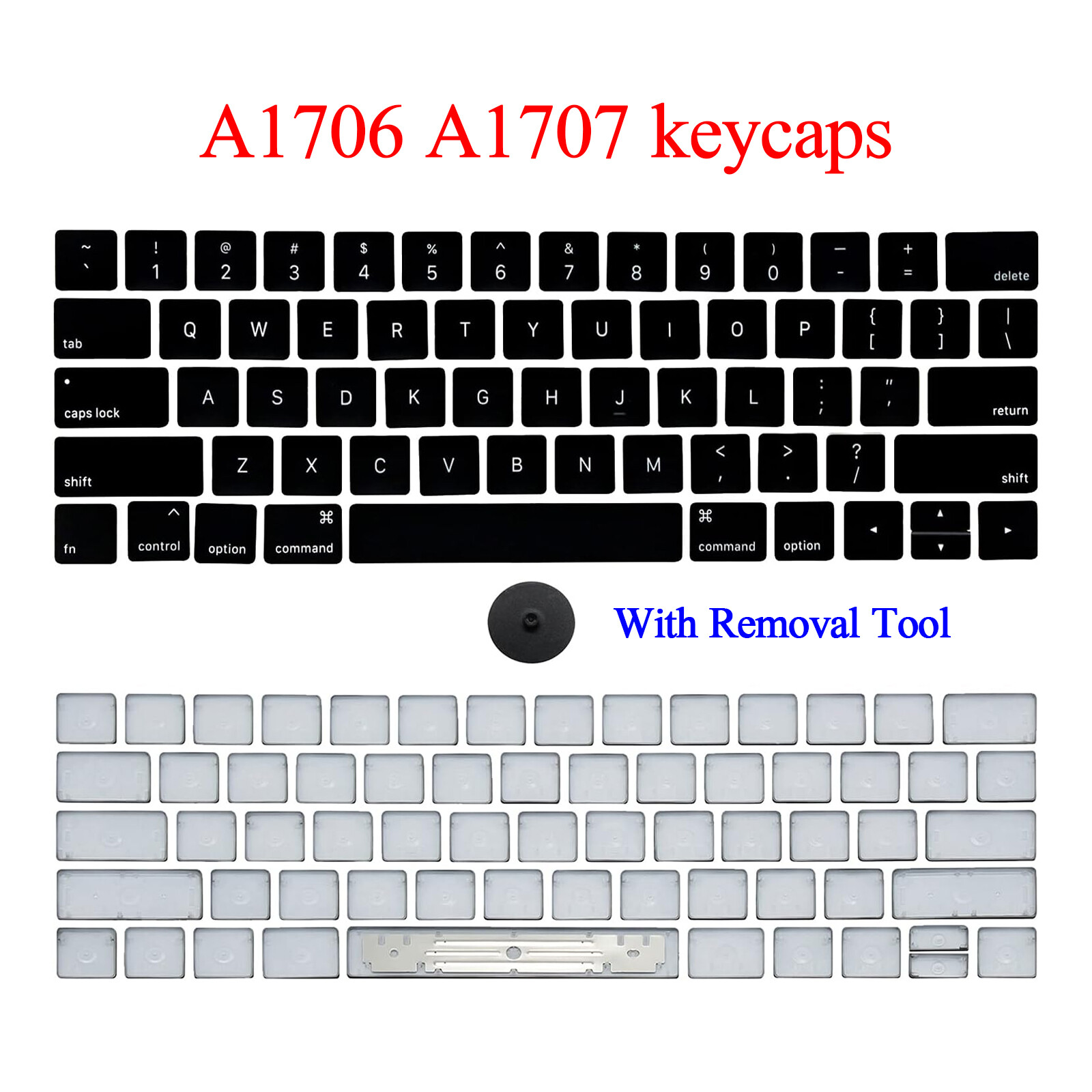 Replacement Keyboard Keycaps Keys Full Keycap Set for MacBook Pro A1706 A1707