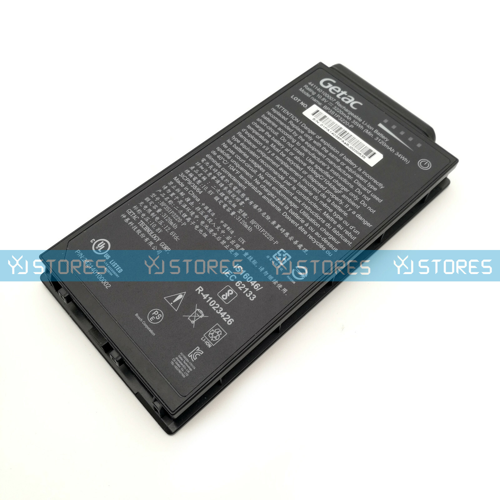 Genuine BP3S1P3220-P 10.8V 3220mAh 35Wh Battery for Getac A140 441140100007 OEM
