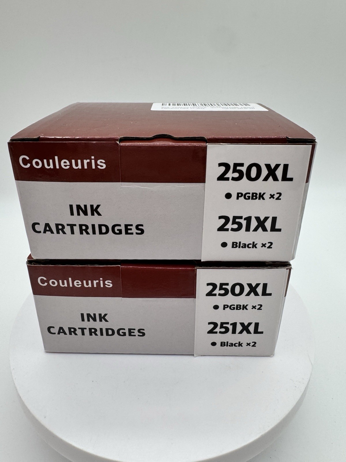 2-Canon Compatible Black Ink Cartridges PGBK 250XL Bk 251XL Couleuris