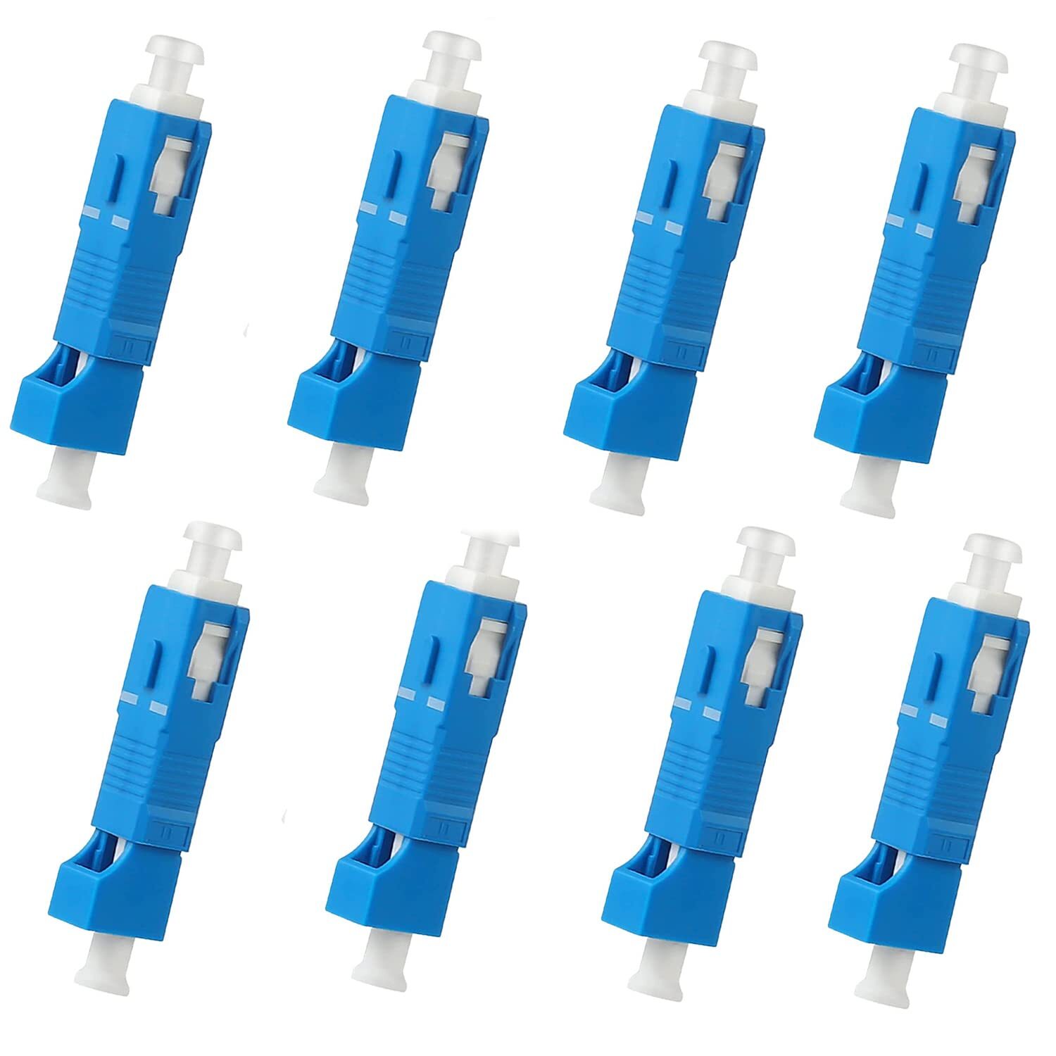 8-Pack Singlemode SC/UPC Male to LC/UPC Female Adapter Fiber Optic Connector ...