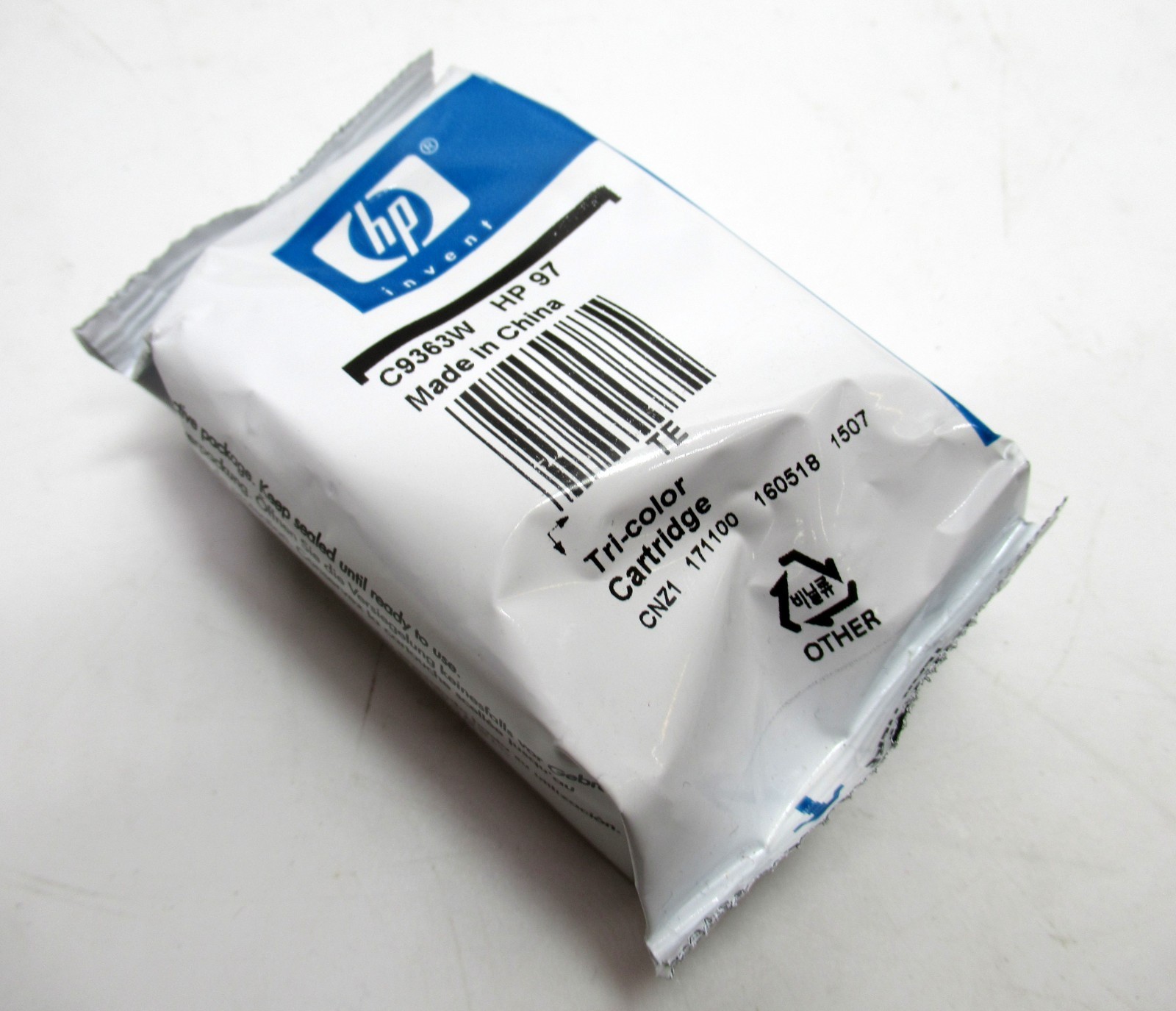 NEW GENUINE HP 97 Tri Color Ink Cartridge (HP C9363WN) C9363W 