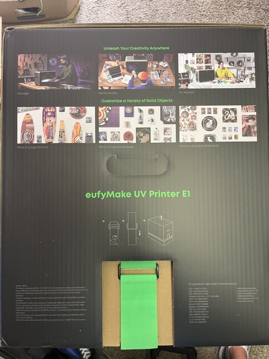 Eufy Make Printer E1 UV 3D Texture Color Printer + Ink Set