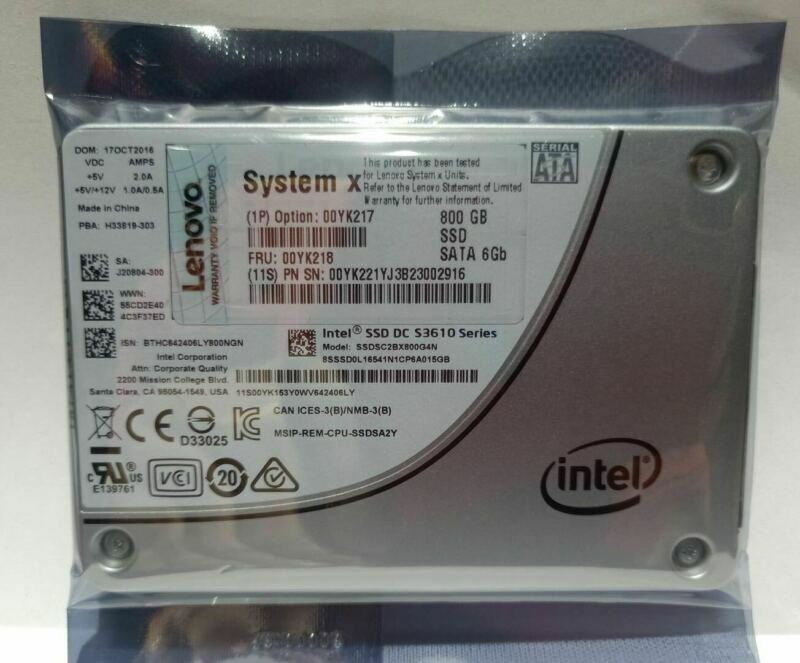 compatible Intel 800GB SSD S3610 DC Lenovo 2.5"Series Solid State SSDSC2BX800G4N