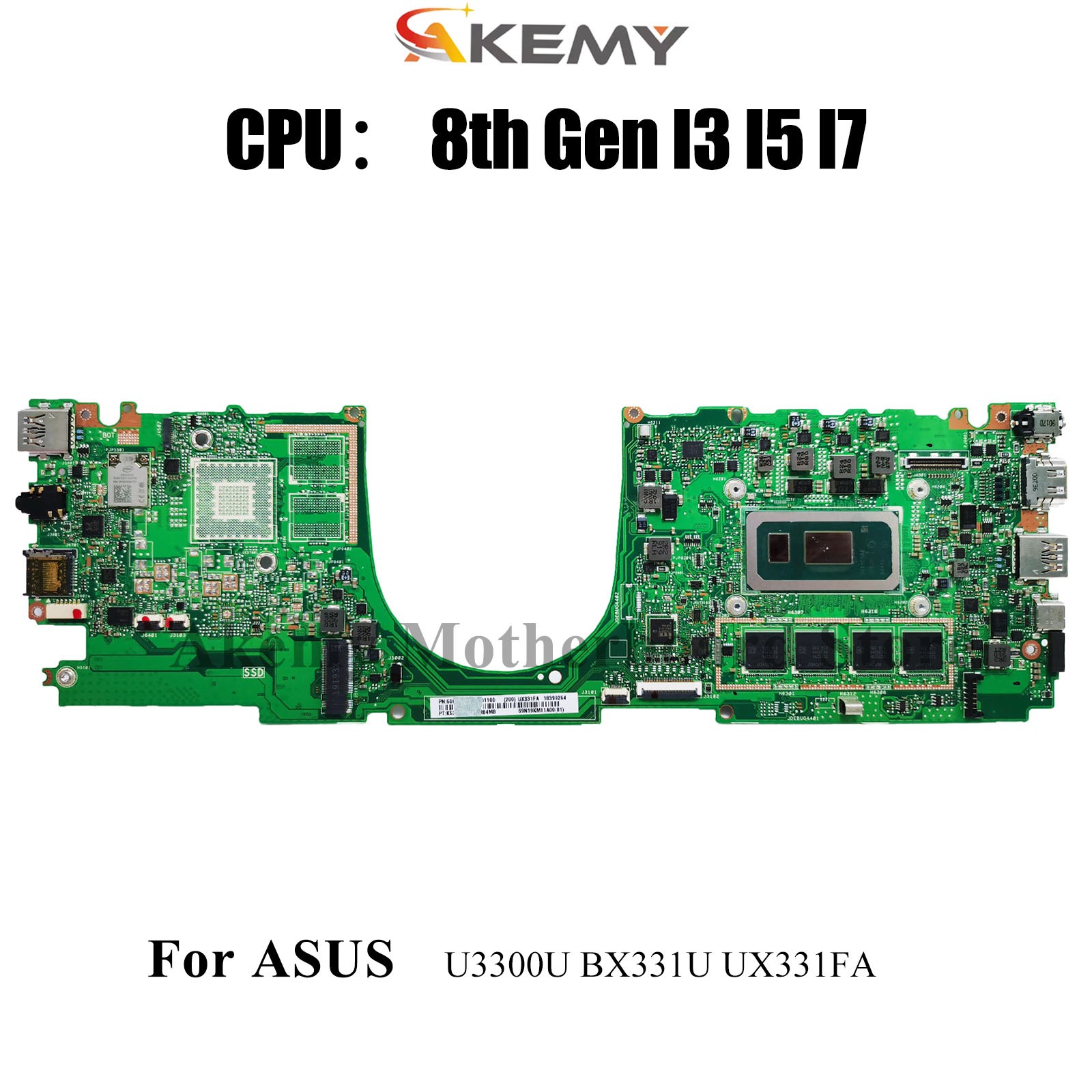 UX331FA Motherboard For ASUS UX331FN BX331F U3300F UX33FAL Mainboard W/CPU