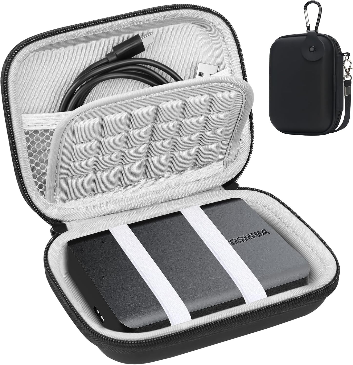 Hard Drive Carrying Case for Toshiba Canvio Basics/Canvio Flex/Advance/Gaming...