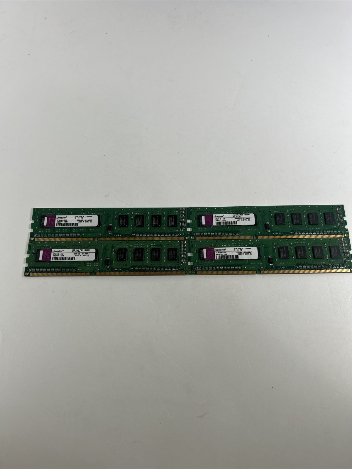 Lot of 4 Kingston 1GB Desktop RAM KTW149-ELD Memory Modules PC DIMM 4GB Total