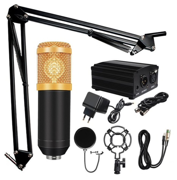 Microphone Kits Professional Adjustable Studio, Karaoke, podcast Mic, streaming