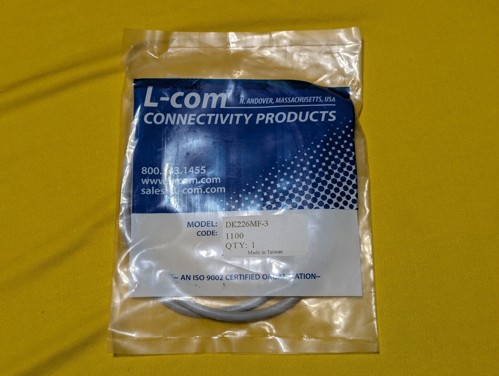 L-com DK226MF-3 Mini DIN 6 Male to Female Shielded Extension Cable 3ft PS/2