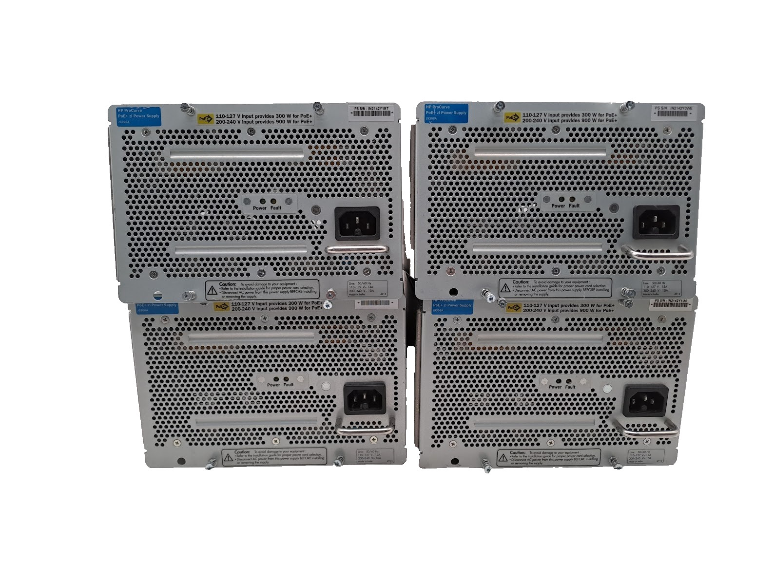 Lot of 4 HP J9306A HP Switch PoE+ ZL 1500w Power Supply
