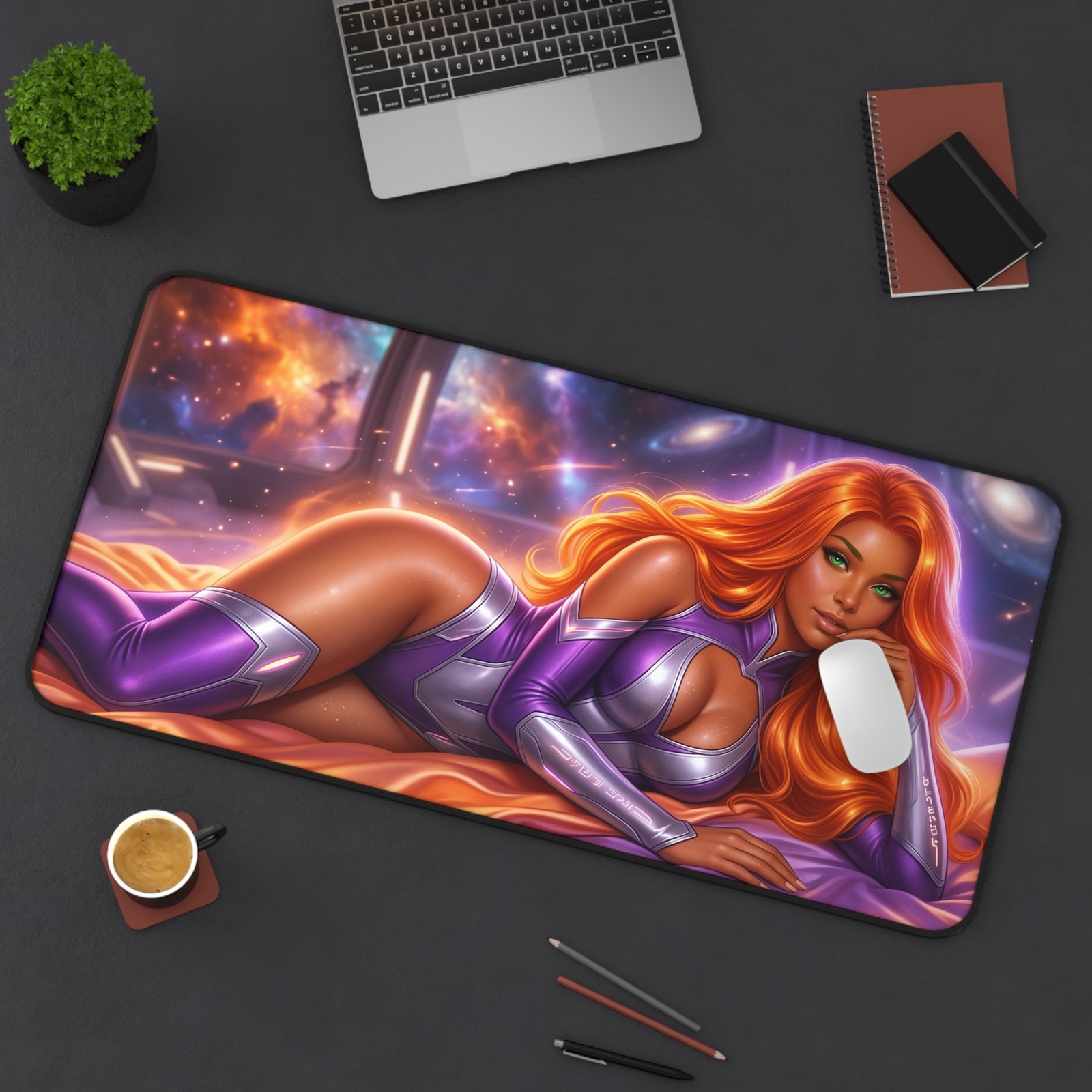 Starfire Mouse Pad, DC Comics XXL Gaming Desk Mat, Keyboard Pad