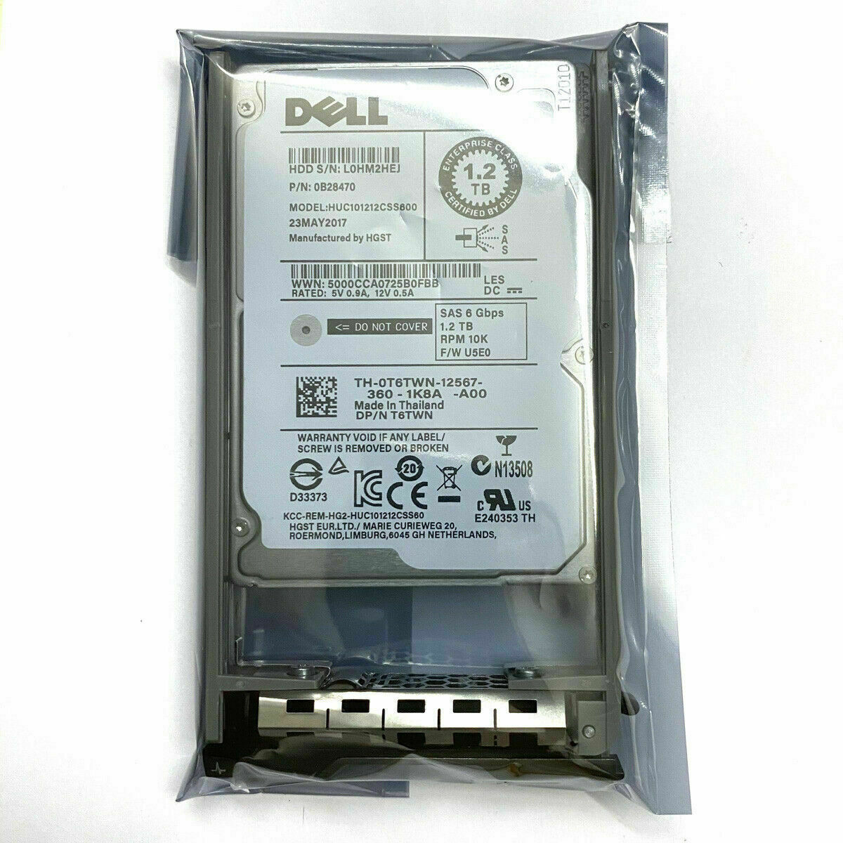 0T6TWN T6TWN Dell ENTERPRISE 1.2TB 10K 6G 2.5" SAS HDD Hard Drive