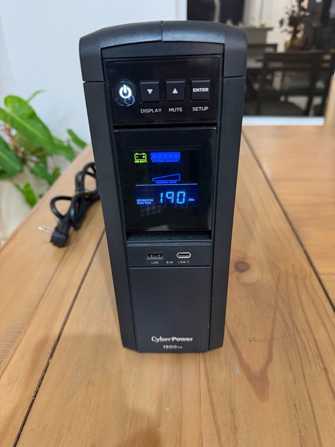 CYBERPOWER CP1500PFCRM2U PFC SINEWAVE UPS BATTERY BACKUP 1500VA/1000W - BLACK