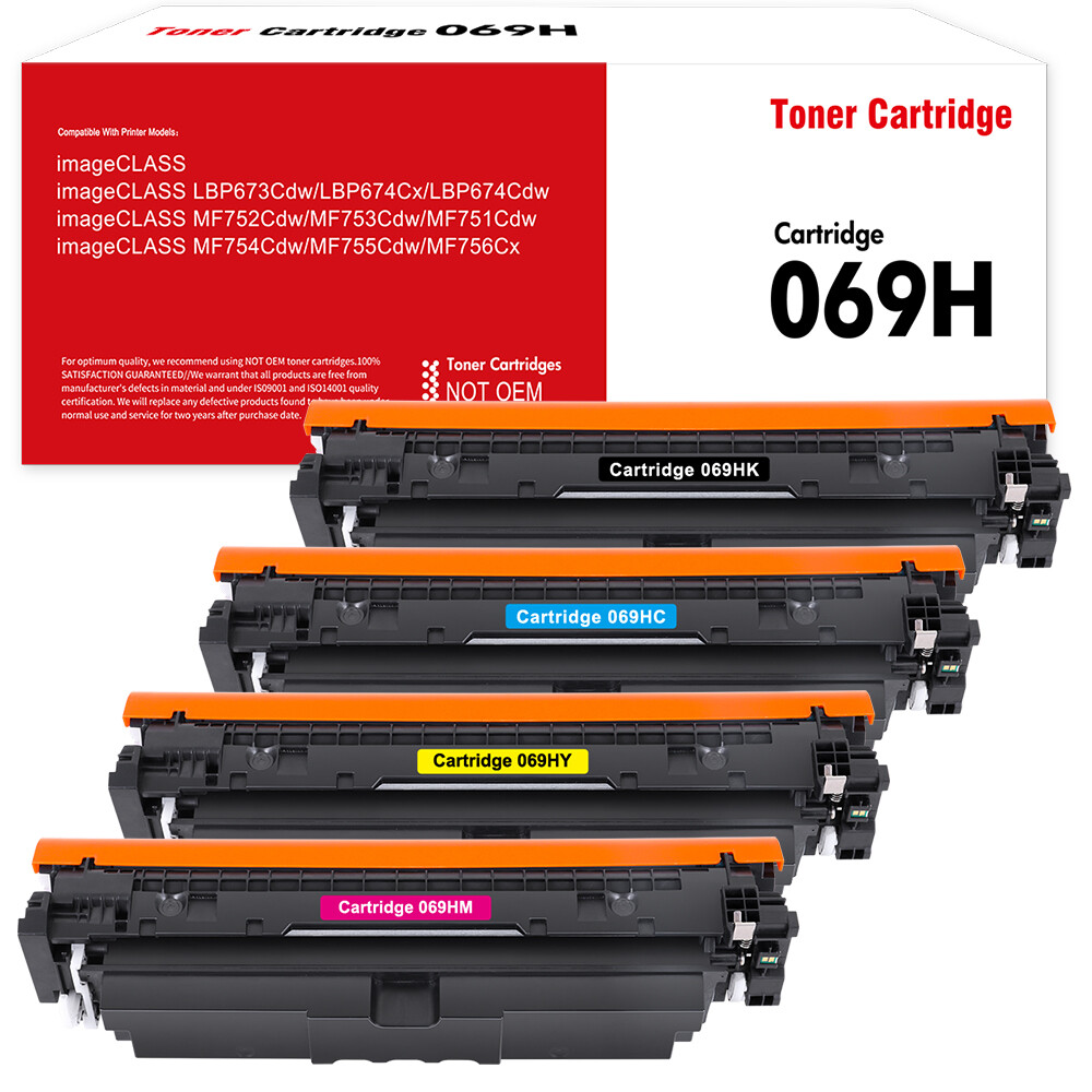 4PK 069H Toner Compatible with Canon 069 CRG-069H Imageclass LBP674Cdw MF751Cdw