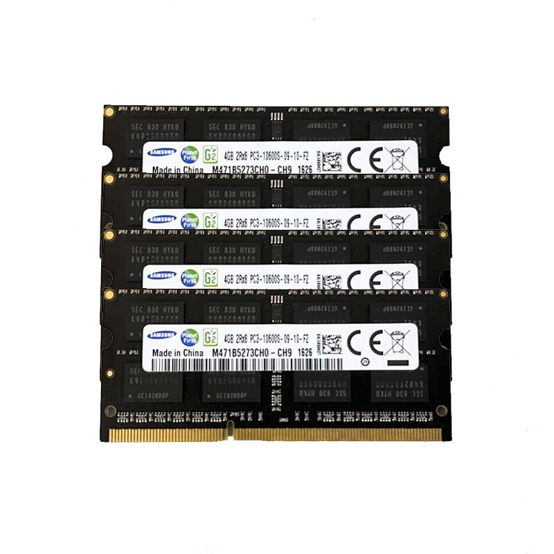 Samsung 4x4GB 2RX8 DDR3 1333MHz PC3-10600S 204PIN SO-DIMM Laptop RAM Memory CL9