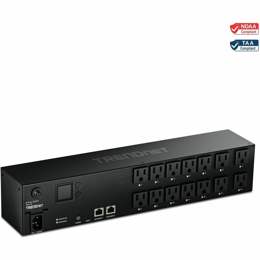 TRENDnet 14-Outlet Managed 2U Rackmount Switched Power Distribution Unit TPI-L14