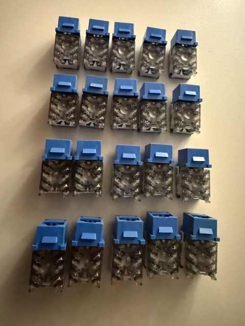 NEW - Hubbell XCELERATOR BLUE Cat 6 Data Jack - LOT of 20