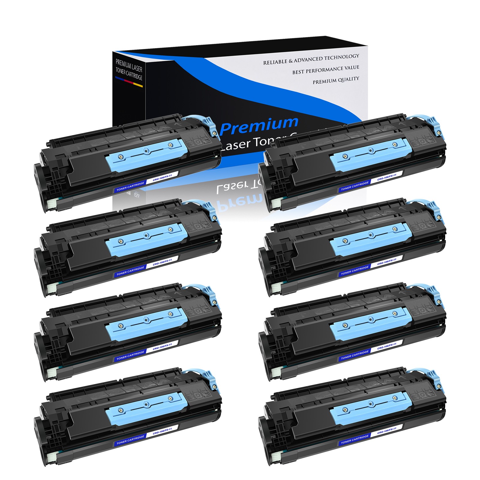 8PK FX11 Black Toner Cartridge Compatible for Canon 106 Laser Class 810 830 830i