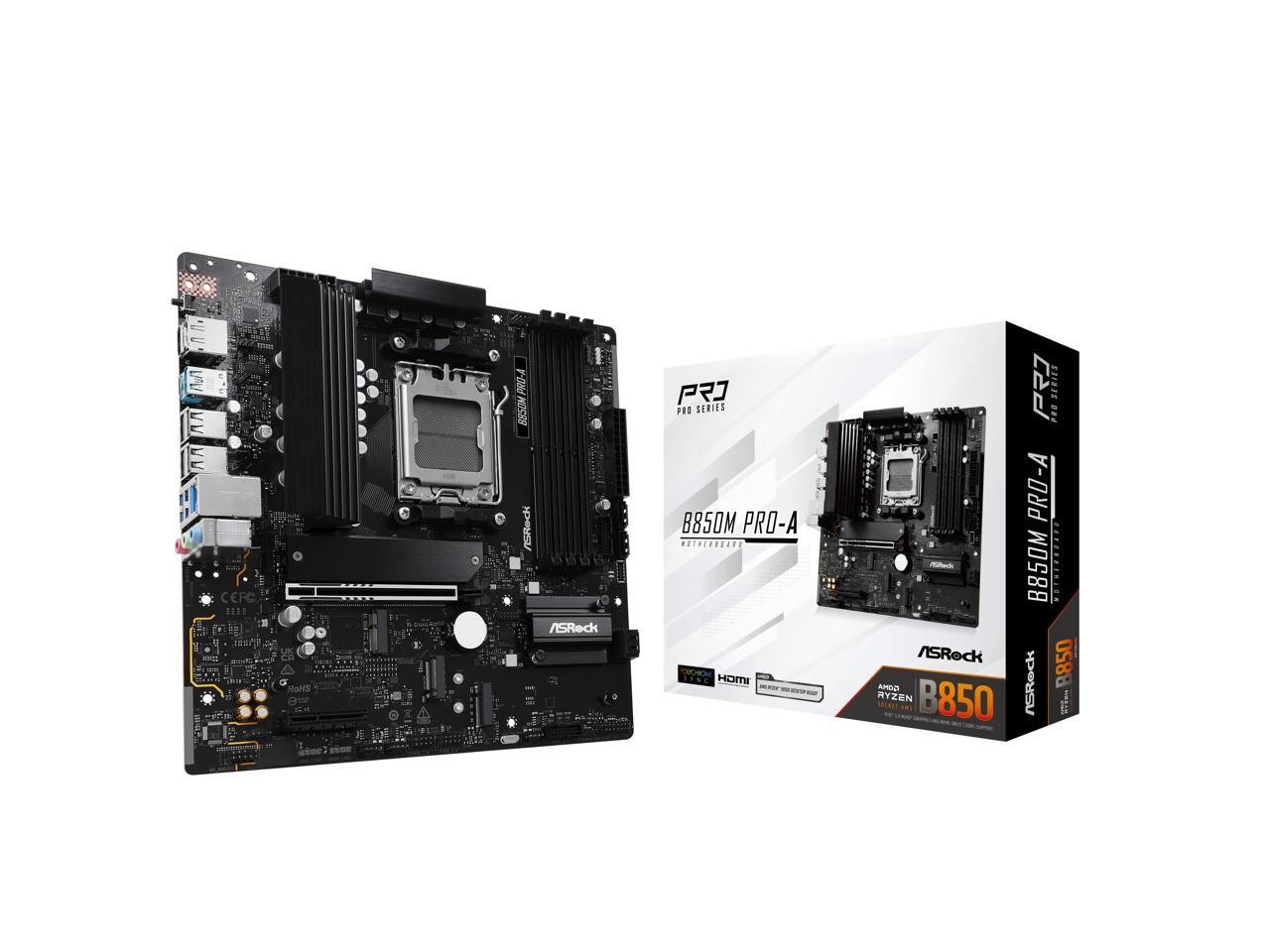 ASRock B850M Pro-A AM5 AMD B850 Micro ATX Motherboard
