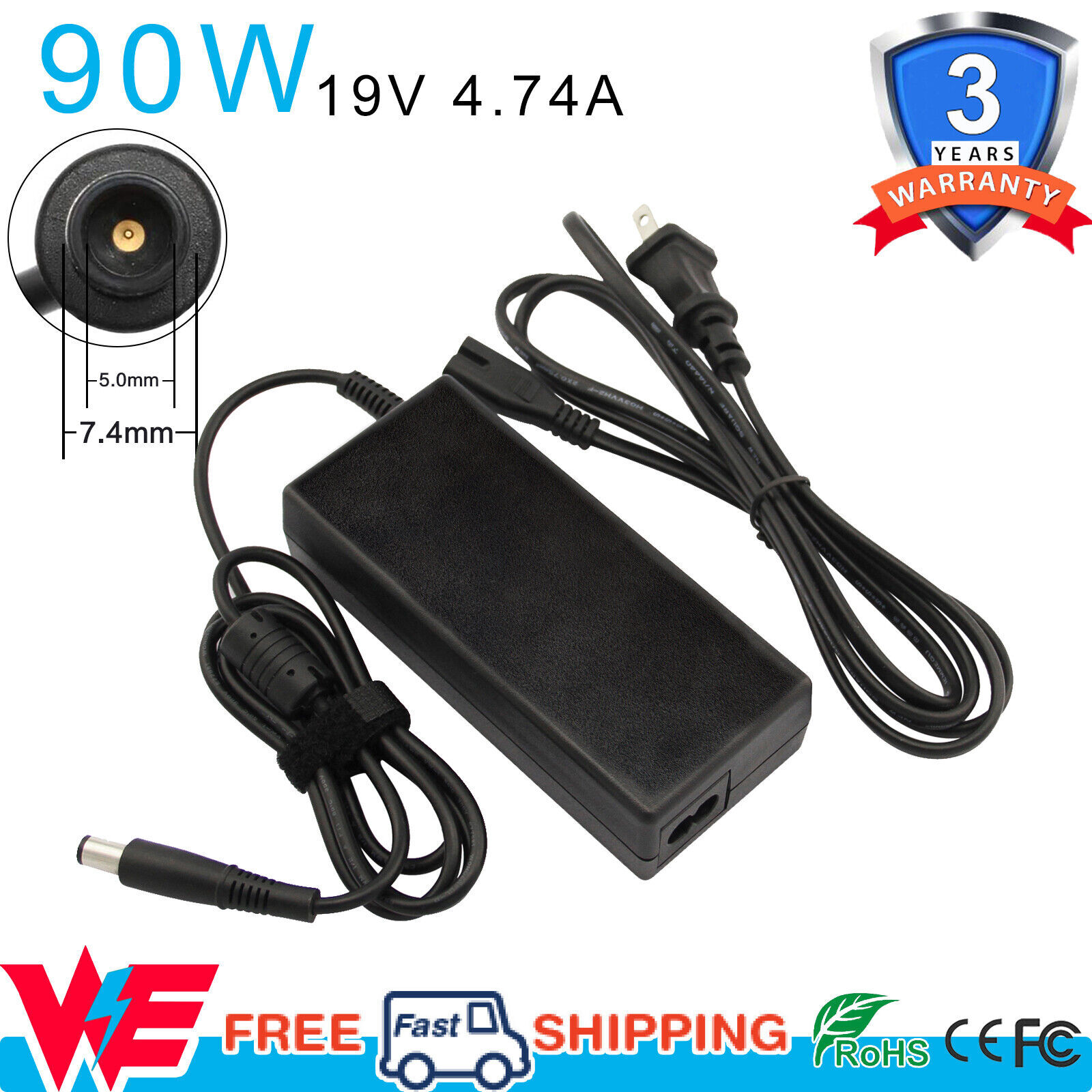 AC Adapter For HP 20-C332DS 20-C410 20-C424 All-in-One Desktop PC Power Cord
